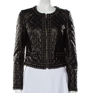 Black leather jacket